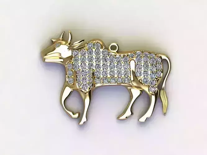 cow pendant new design cad file 3D model