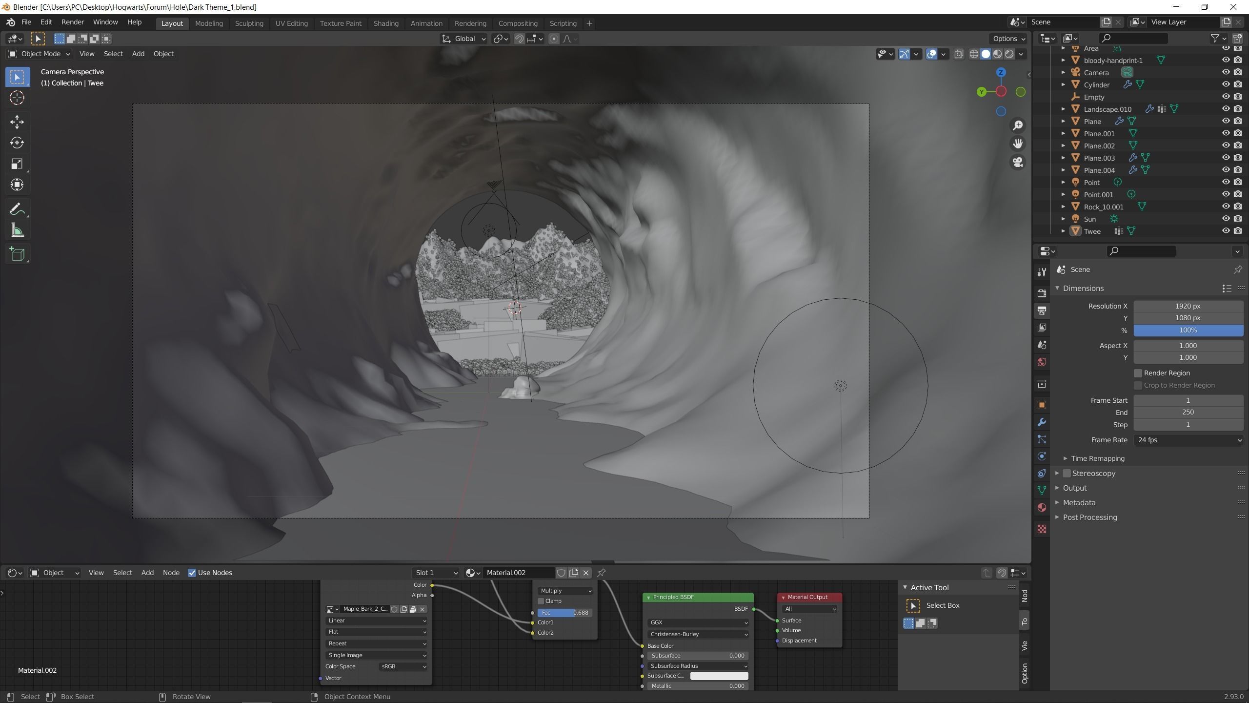 Stone Age Cave 3D model_1