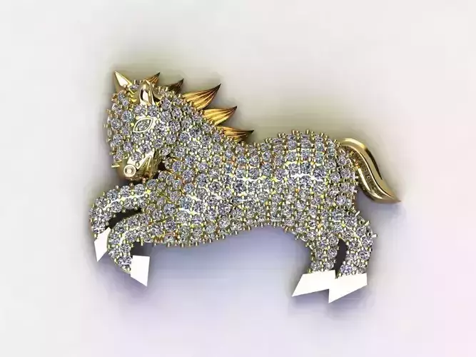 Horse pendant for kid 2021 cute horse release cad file 3D model