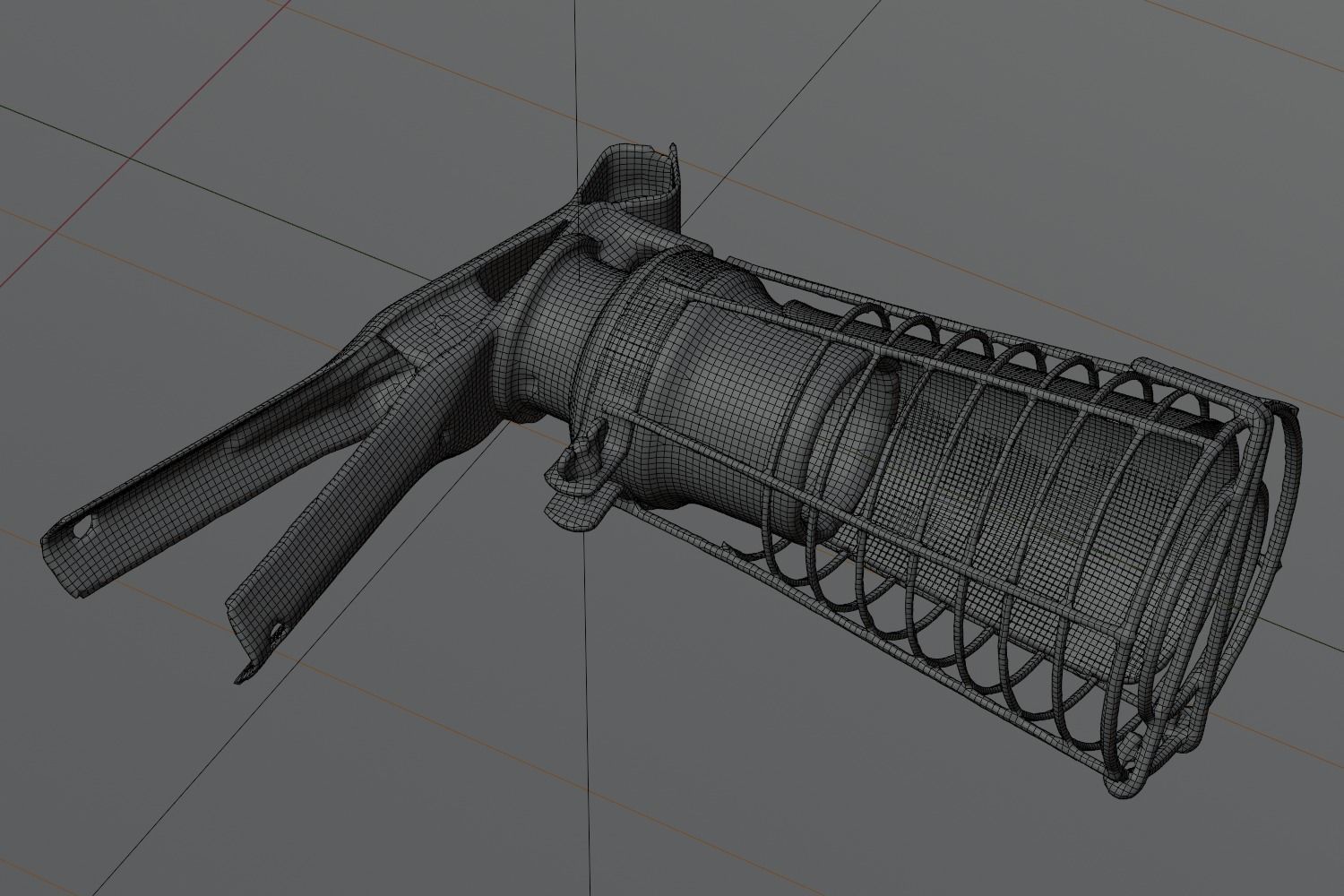 Work Light Cage Lamp  photogrammetry scan PBR 4K textures Low-poly 3D model_5