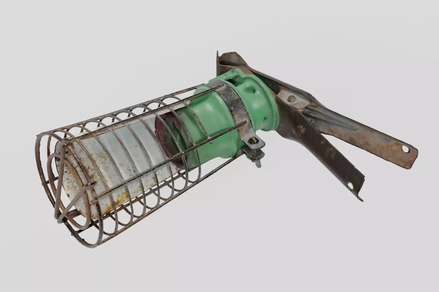 Work Light Cage Lamp  photogrammetry scan PBR 4K textures Low-poly 3D model_0