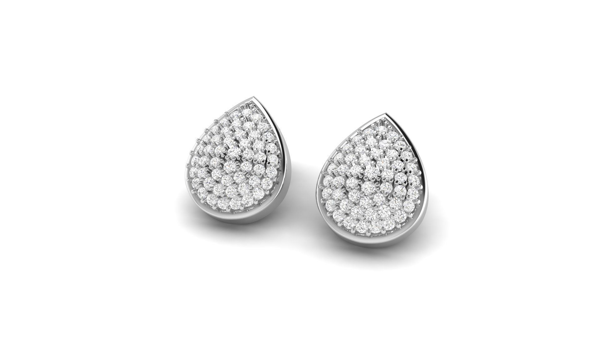 Pear Cluster Earrings  3D print model_4