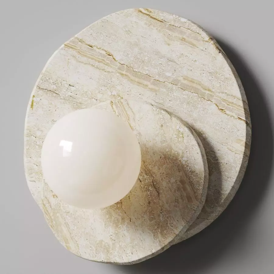 CB2 - ASTR WHITE ONYX WALL SCONCE 3D model_0