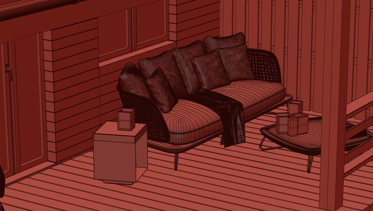 Modern Country House 3D model_17