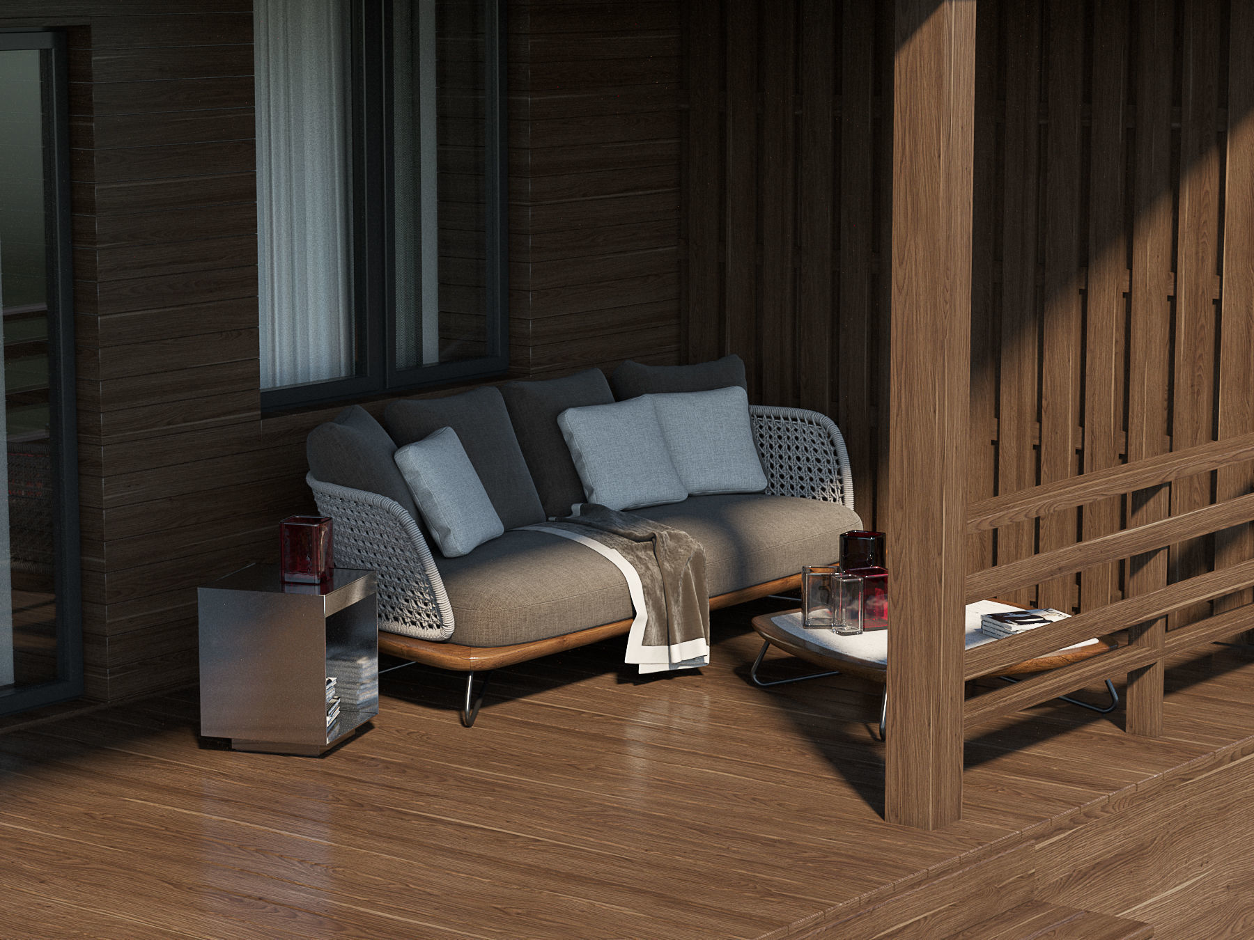 Modern Country House 3D model_6