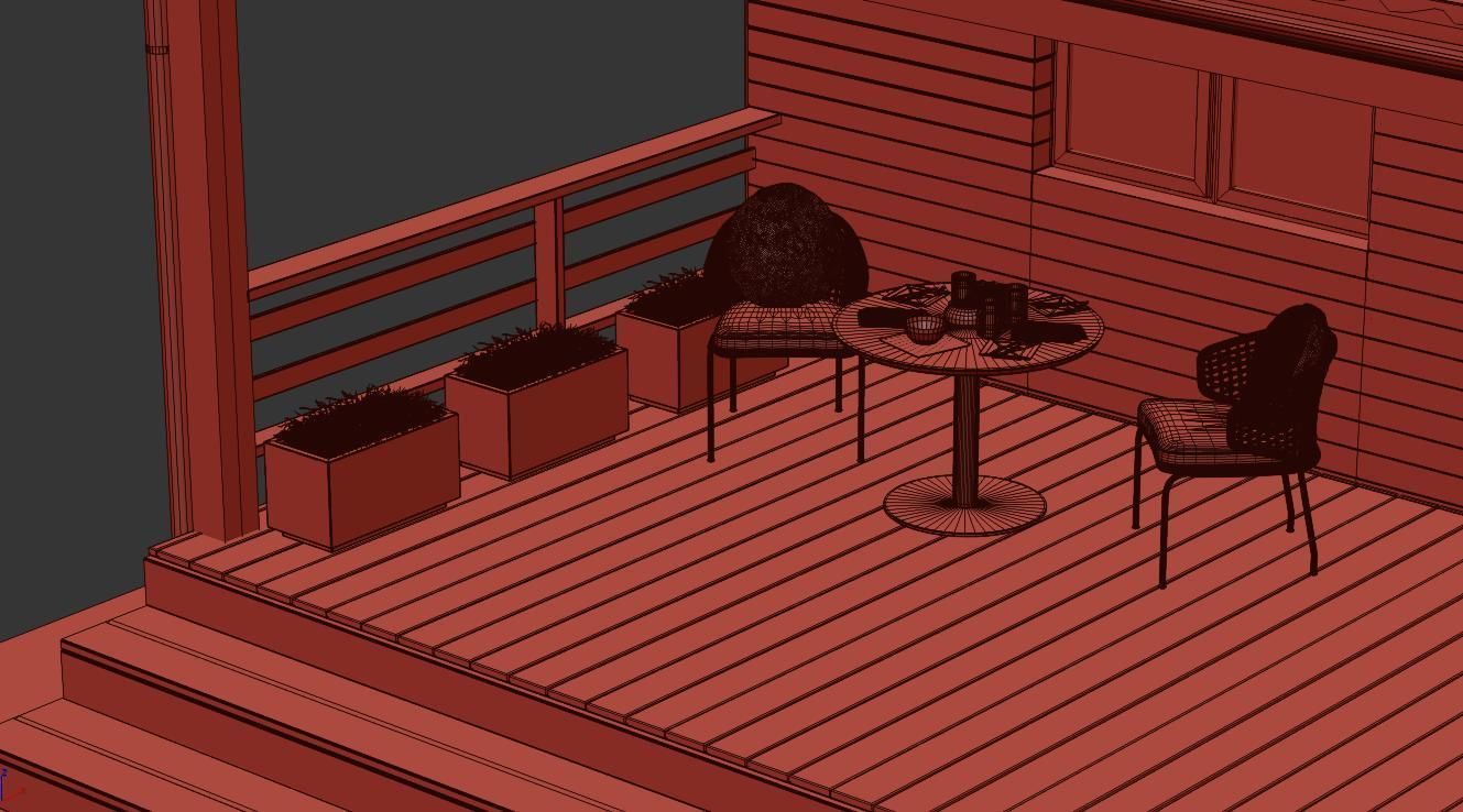 Modern Country House 3D model_19