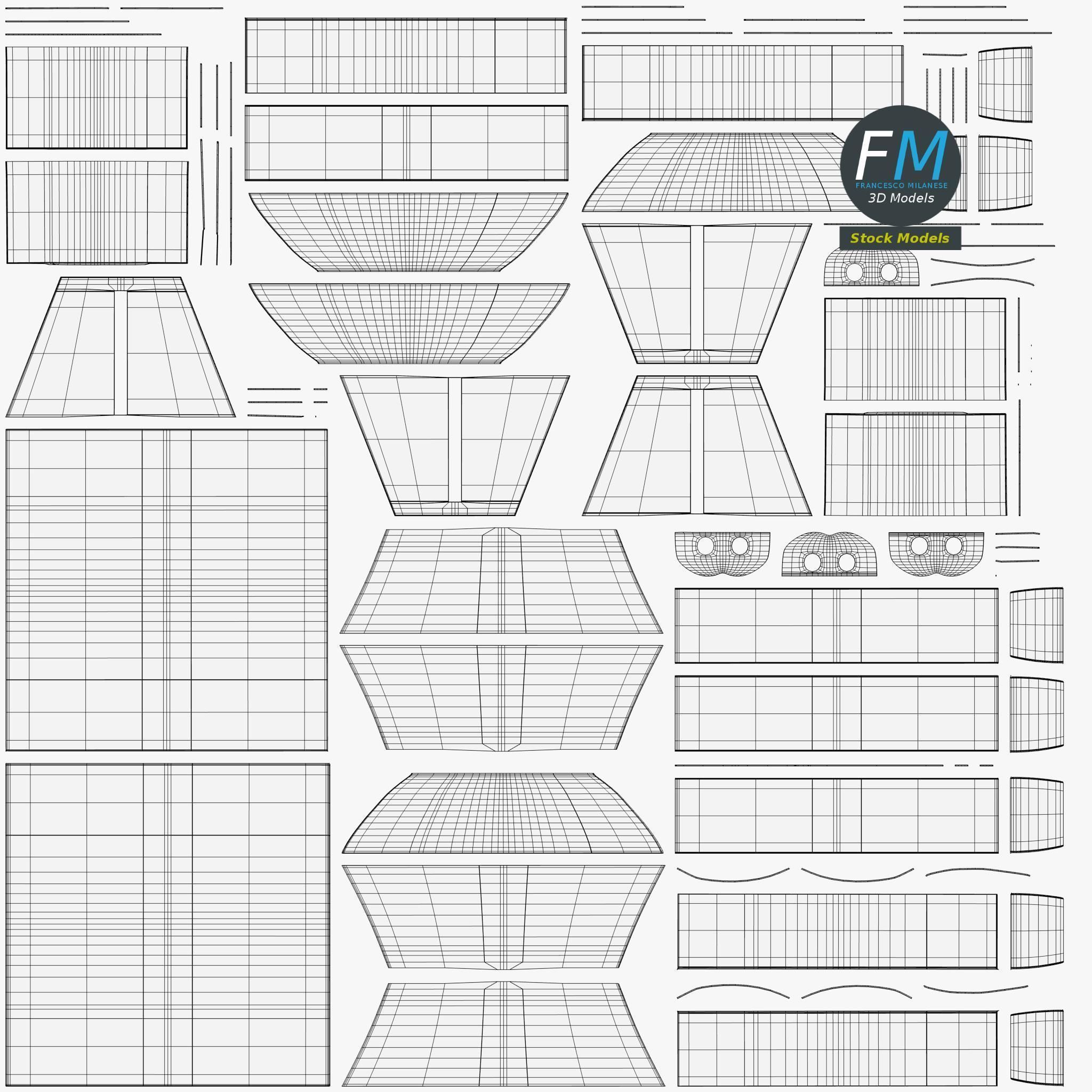 Cake packaging box 3D model_11
