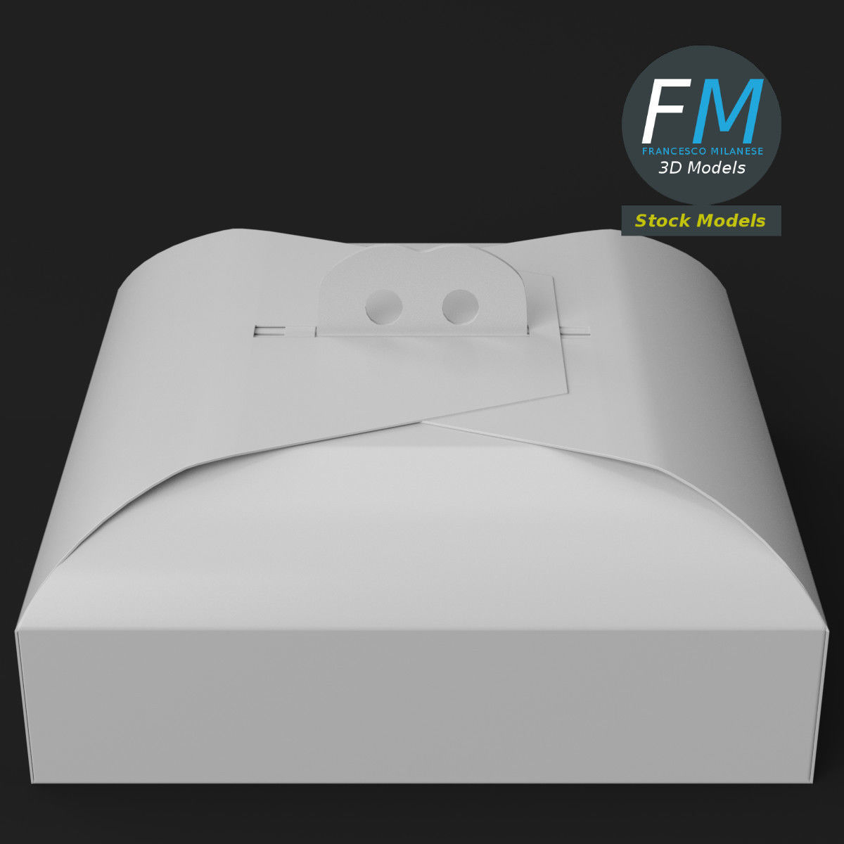 Cake packaging box 3D model_5
