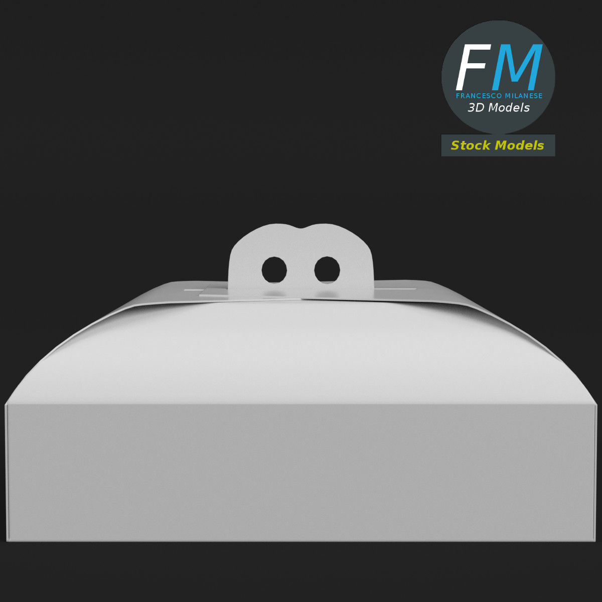 Cake packaging box 3D model_4