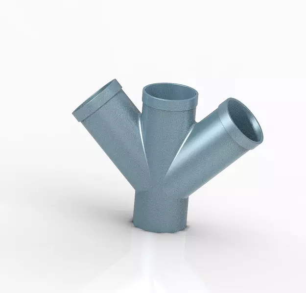 PVC Fitting Double Y 3D print model_0
