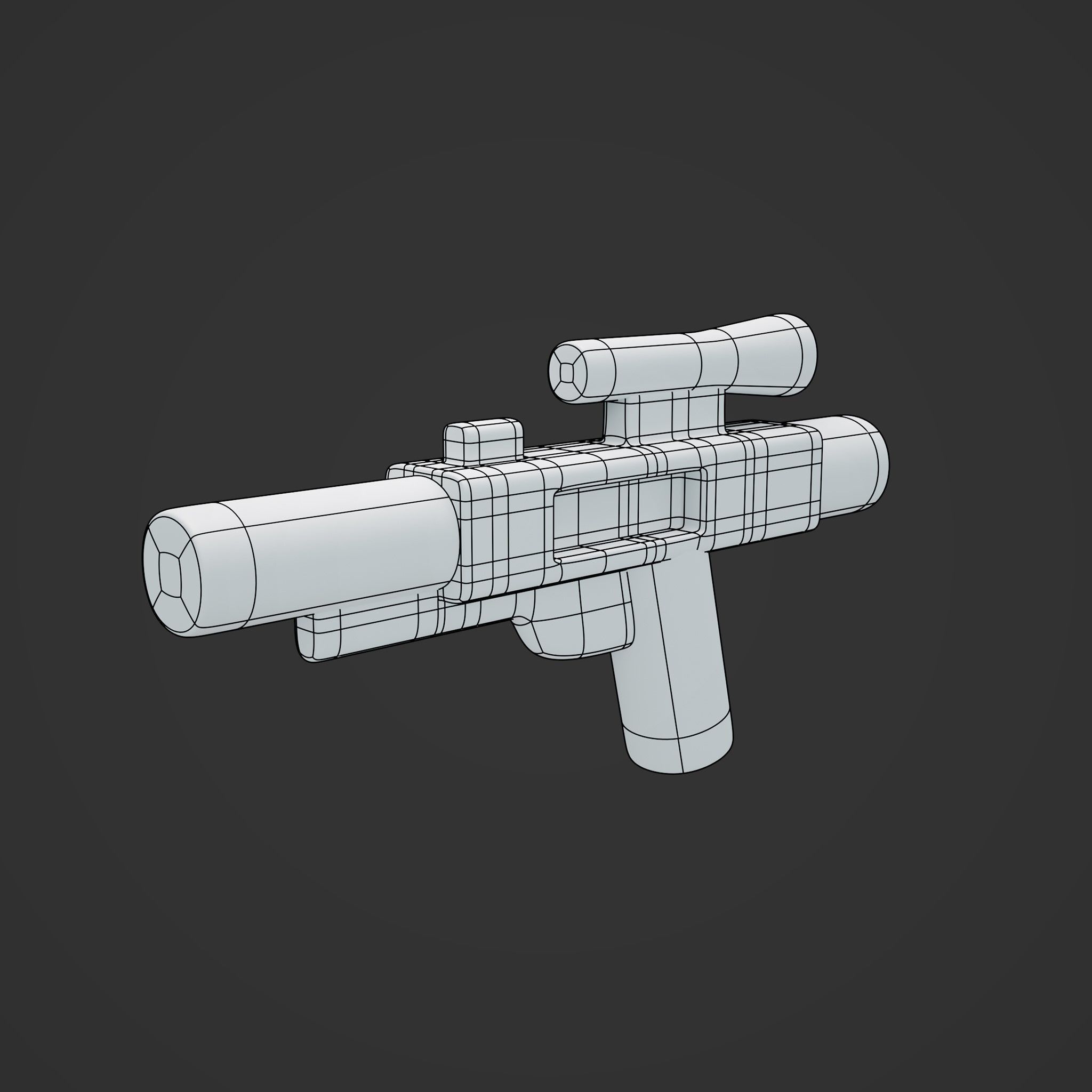 Lego Star Wars Blaster Free low-poly 3D model_3