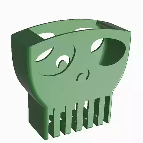 SKULL BUSINESS CARDS AND PEN HOLDER