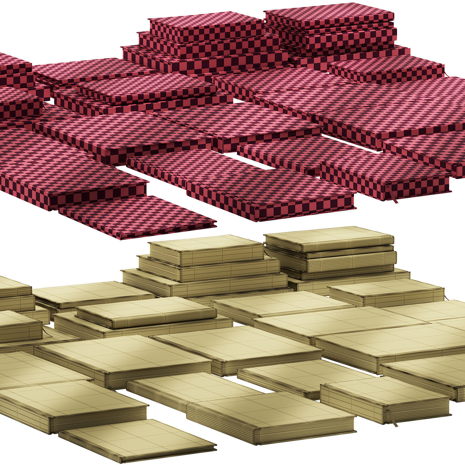 030 Decorative books set 01 neutral 00 3D model_7