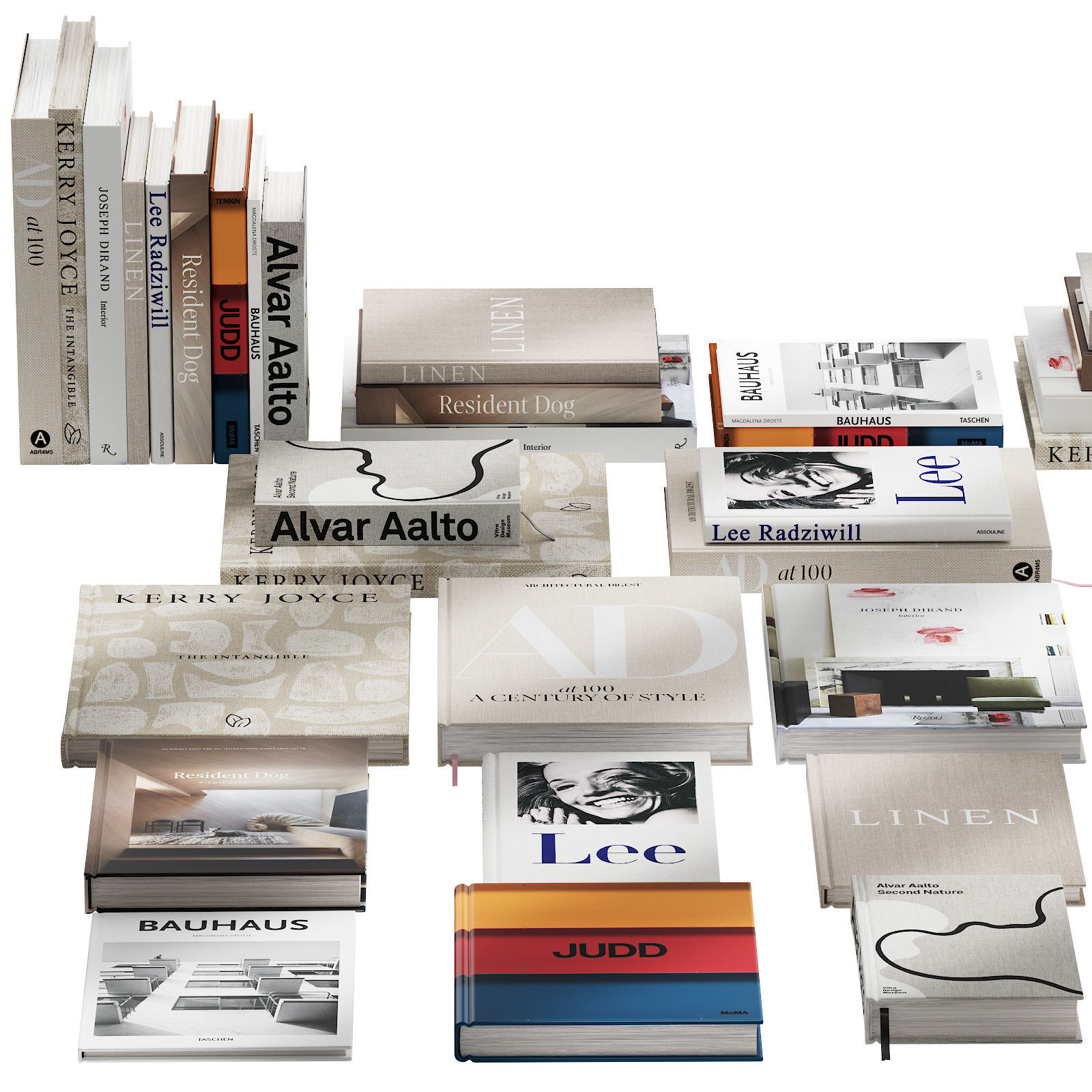 030 Decorative books set 01 neutral 00 3D model_4