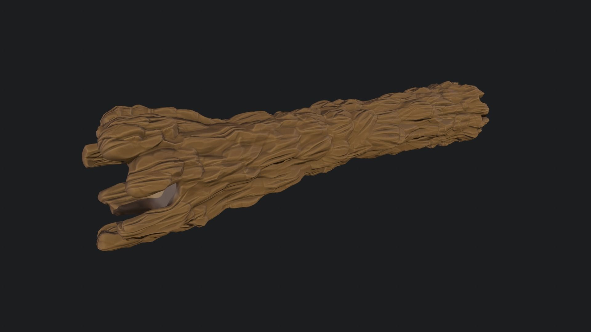 Stylized trunk  Free low-poly 3D model_3