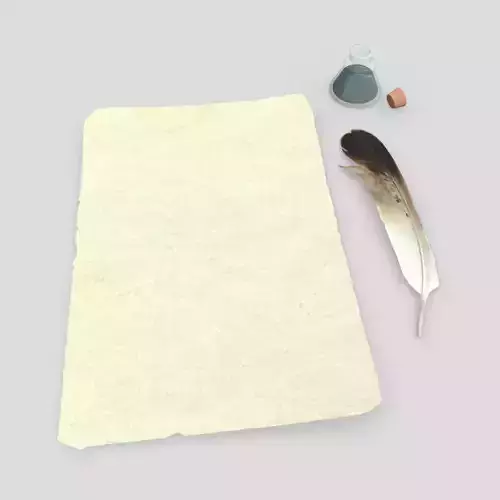 Quill Inkwell Parchment