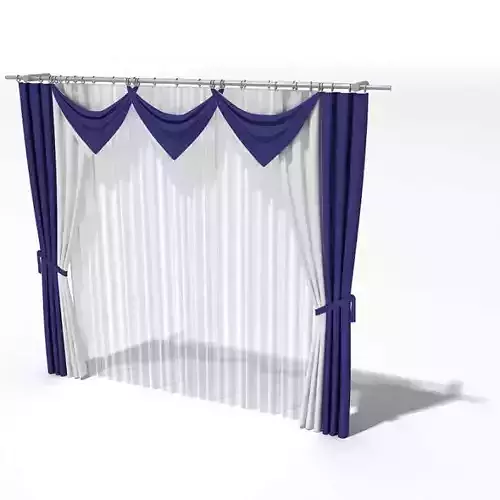 White And Blue Drapes