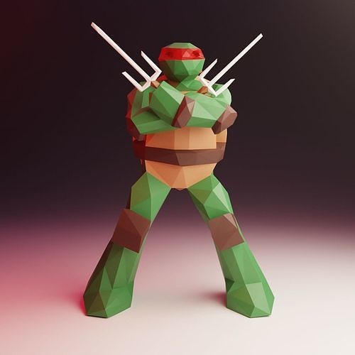 Raphael Low Poly Low-poly 3D model