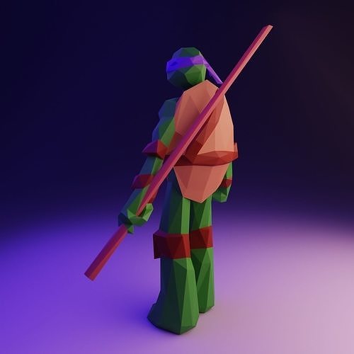 Donatello Low Poly Low-poly 3D model