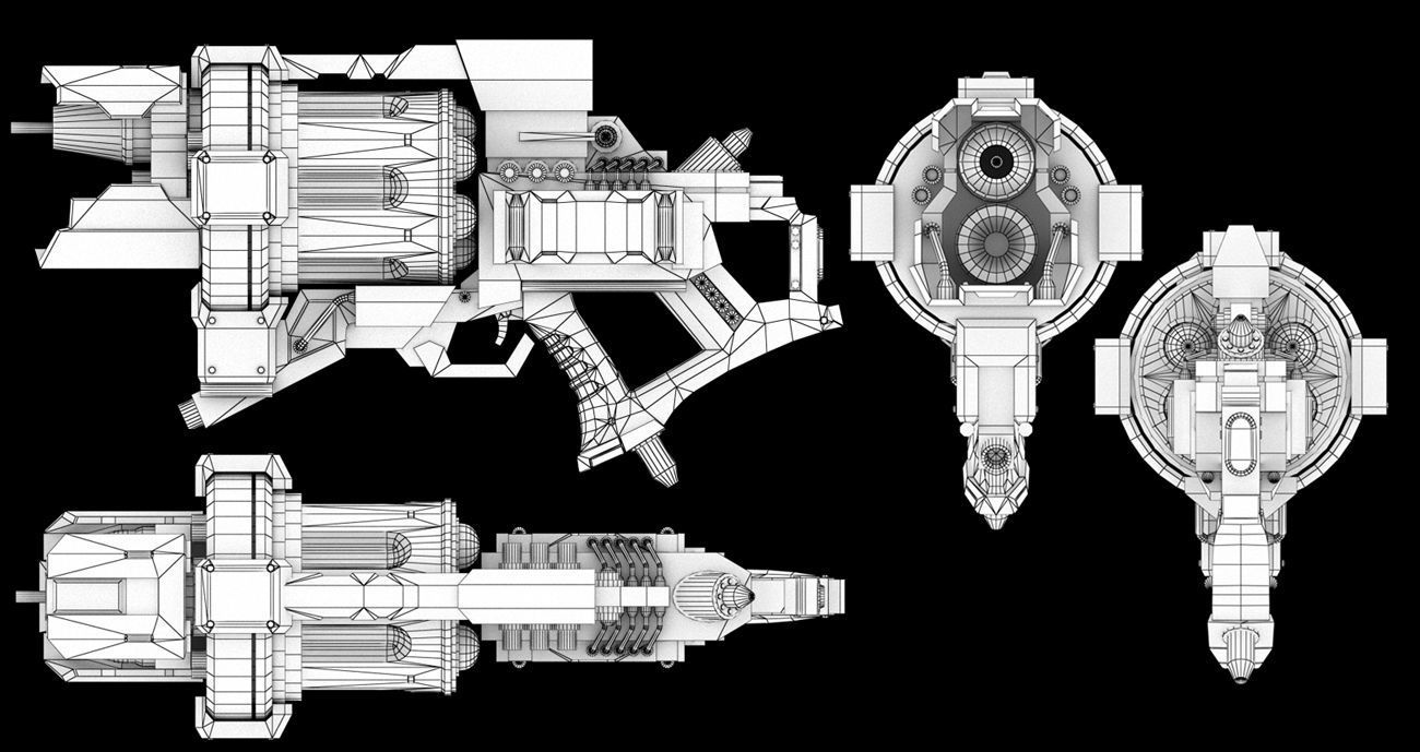 Gun For Art 3D model Low-poly 3D model_14