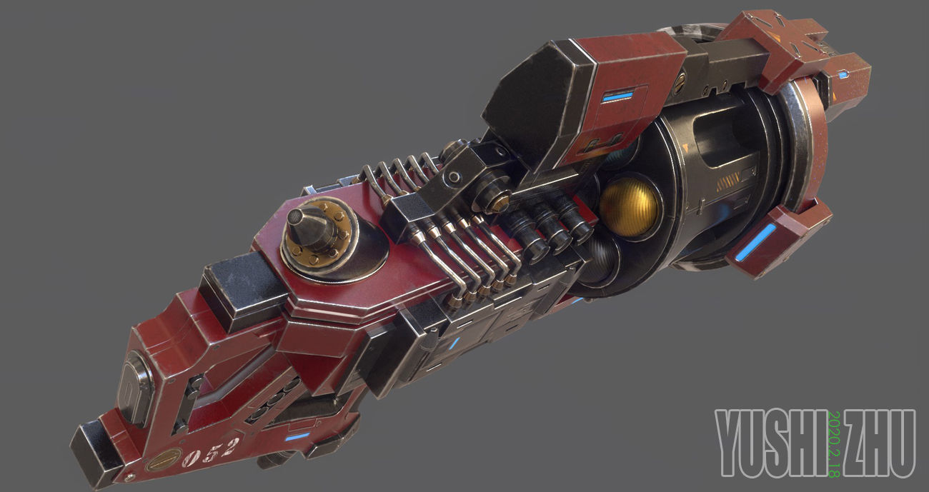 Gun For Art 3D model Low-poly 3D model_15