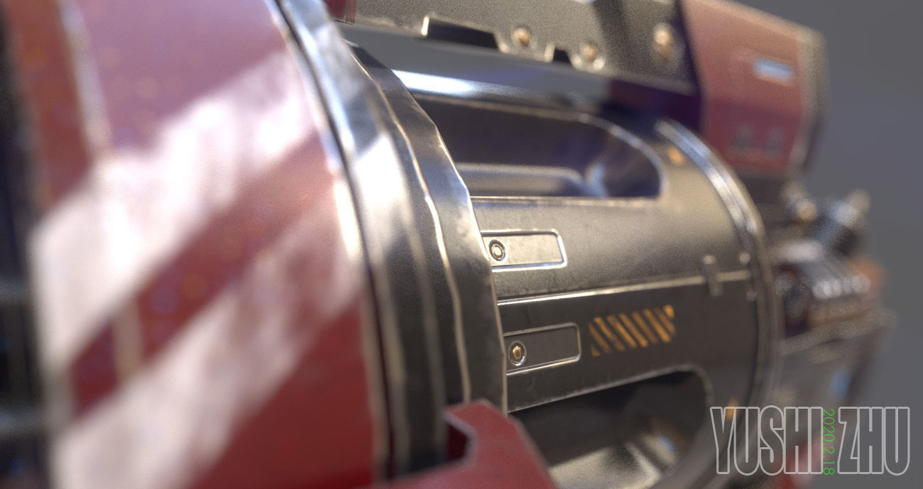 Gun For Art 3D model Low-poly 3D model_11