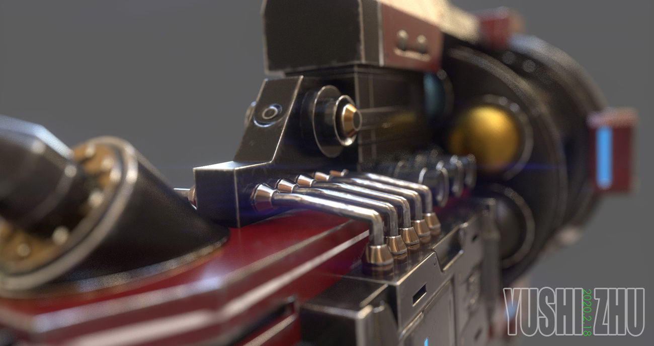 Gun For Art 3D model Low-poly 3D model_10