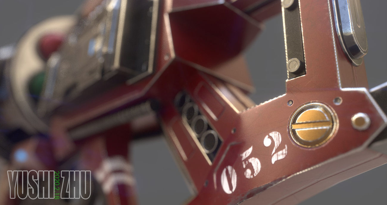 Gun For Art 3D model Low-poly 3D model_13