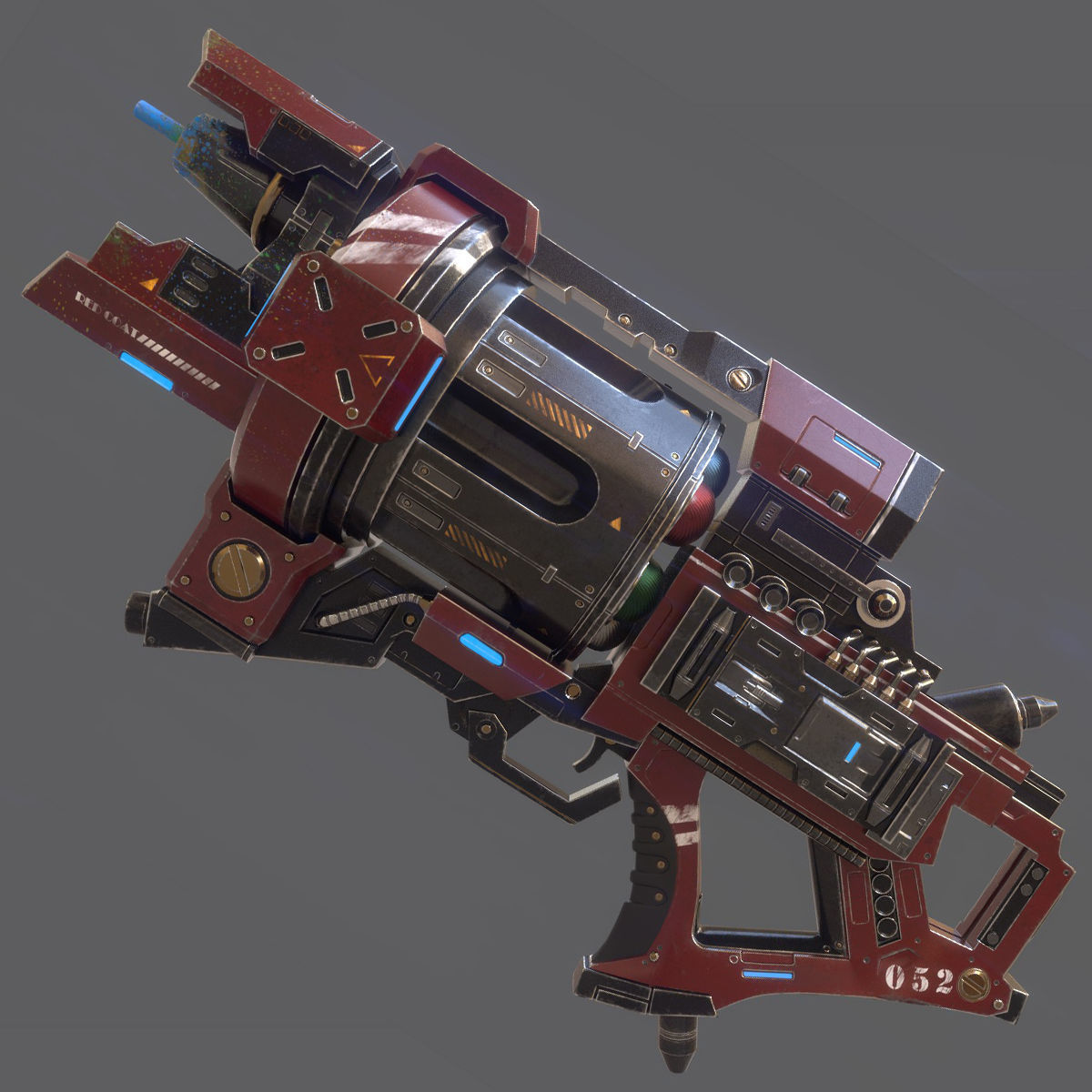 Gun For Art 3D model Low-poly 3D model_7