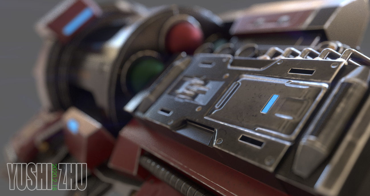 Gun For Art 3D model Low-poly 3D model_12