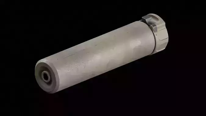 SOCOM556-RC1 Suppressor Low-poly 3D model