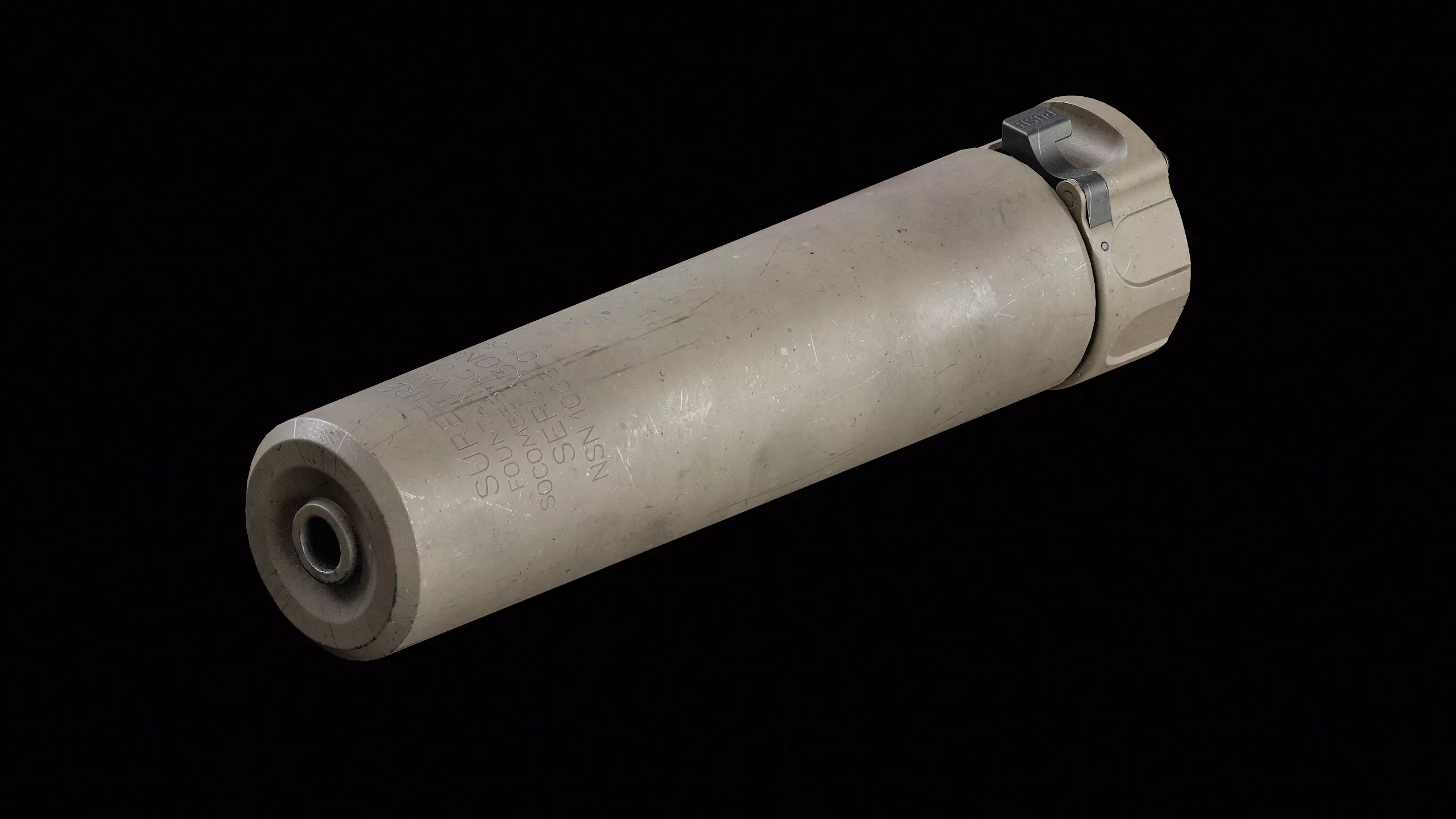 SOCOM556-RC1 Suppressor Low-poly 3D model_0