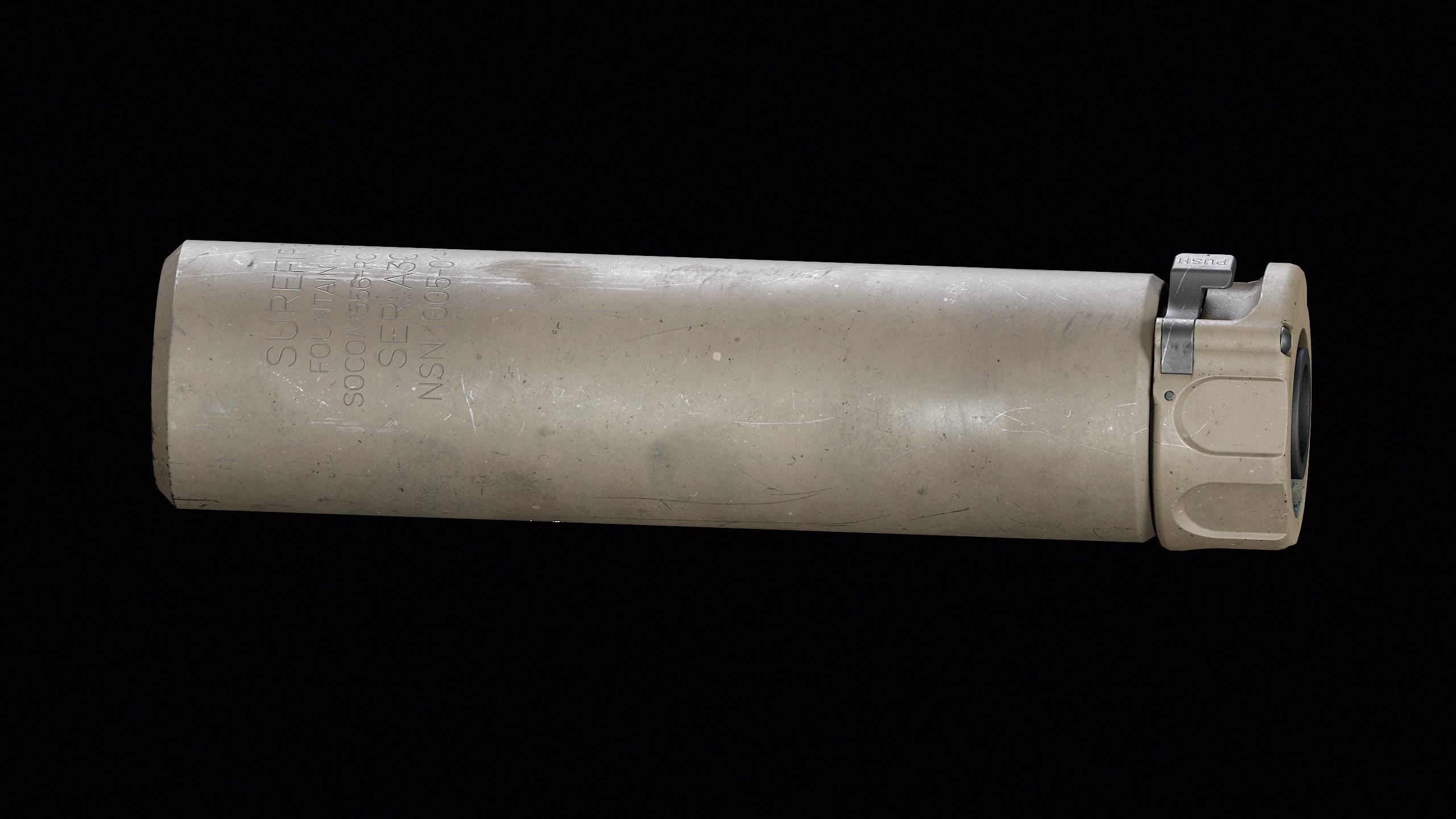 SOCOM556-RC1 Suppressor Low-poly 3D model_3