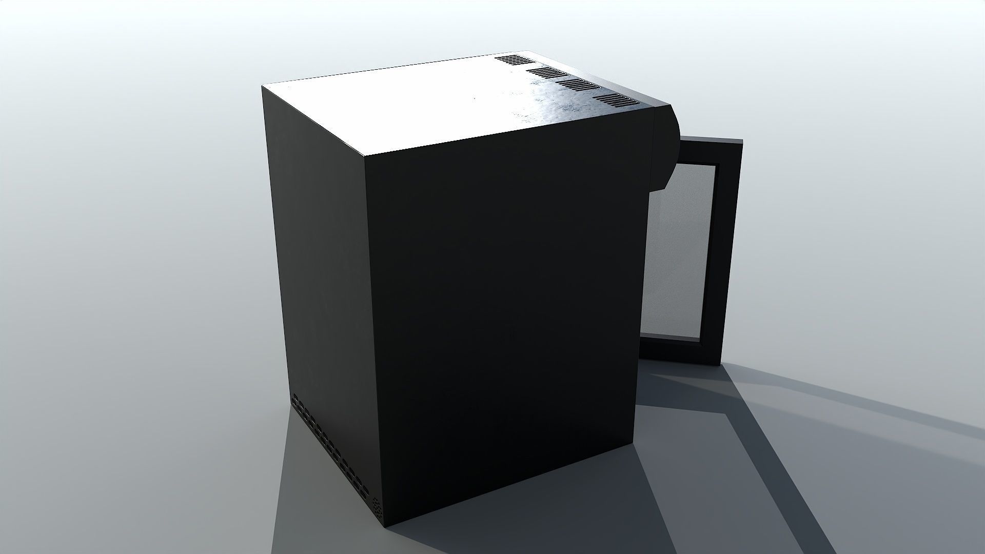 Small Fridge PBR Game Ready Low-poly 3D model_5