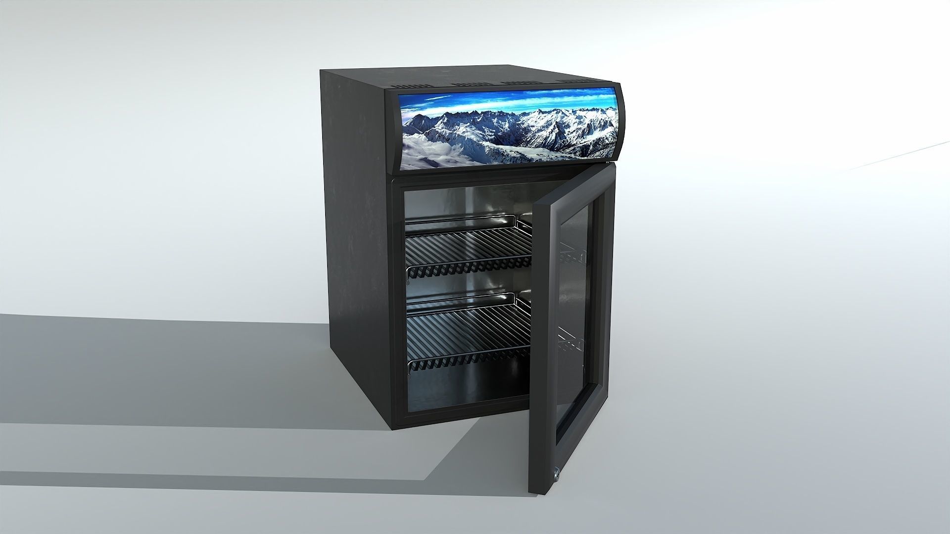 Small Fridge PBR Game Ready Low-poly 3D model_3