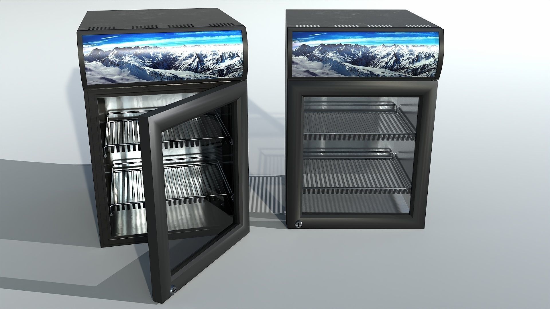Small Fridge PBR Game Ready Low-poly 3D model_1