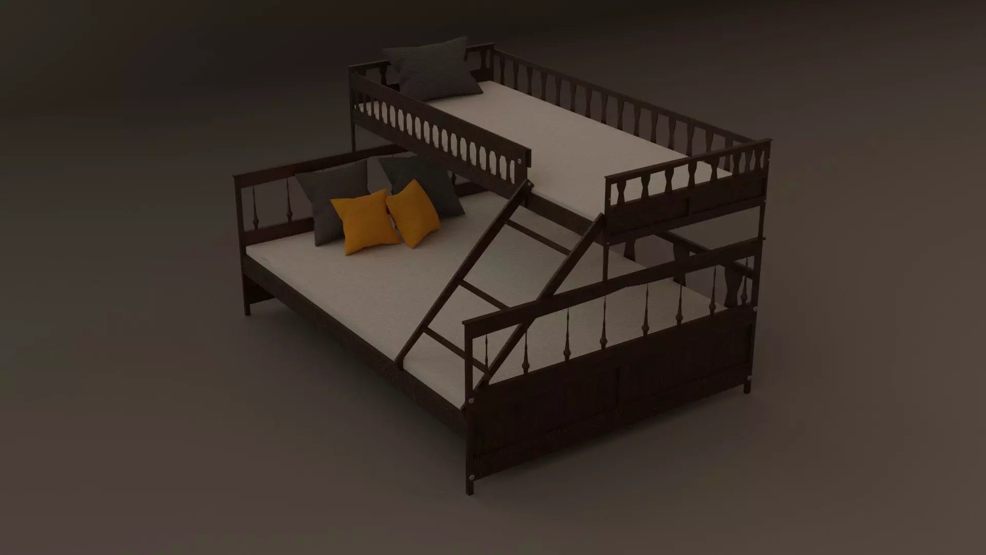 3d model of a double bed 3D model_0