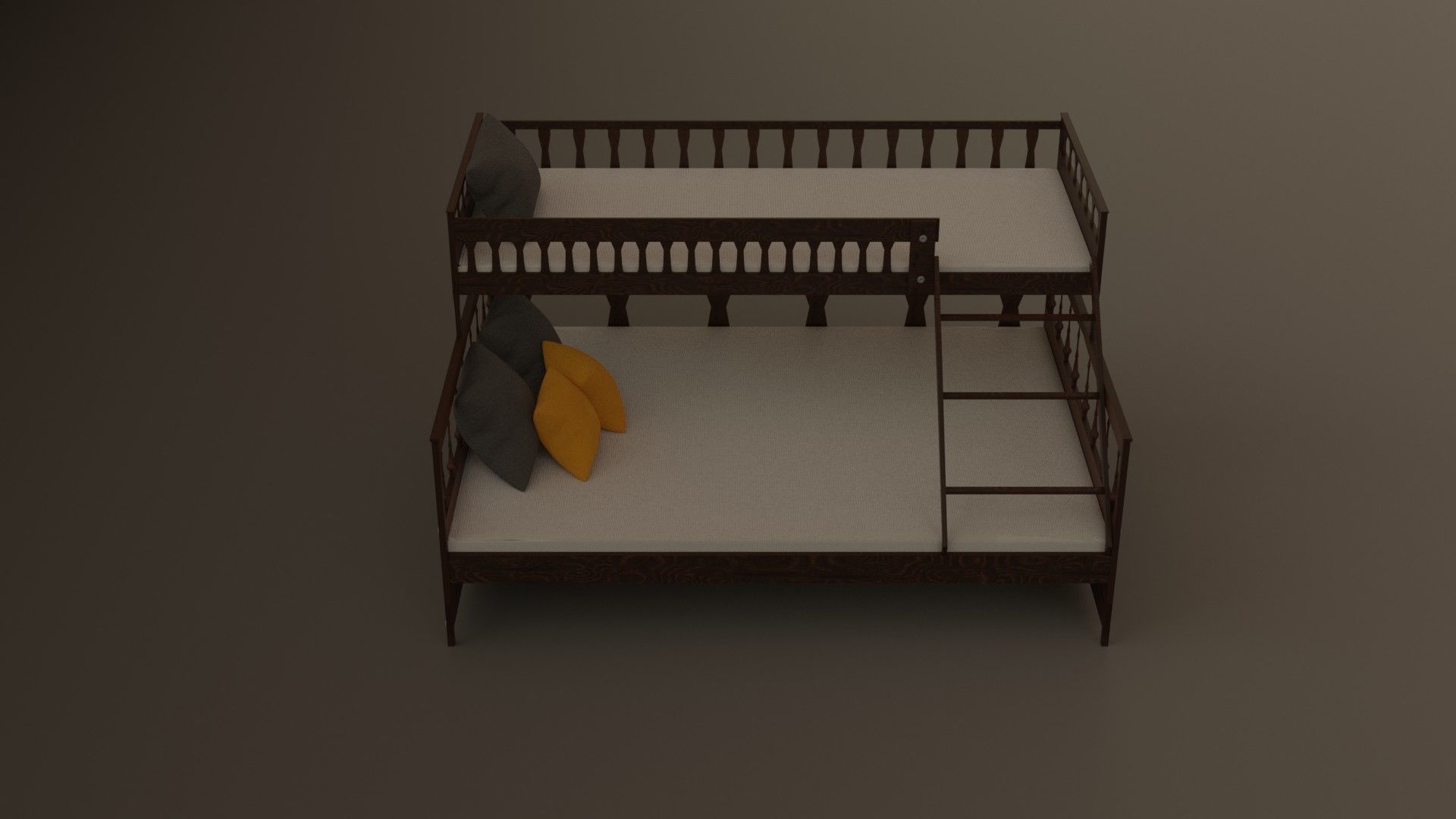 3d model of a double bed 3D model_1