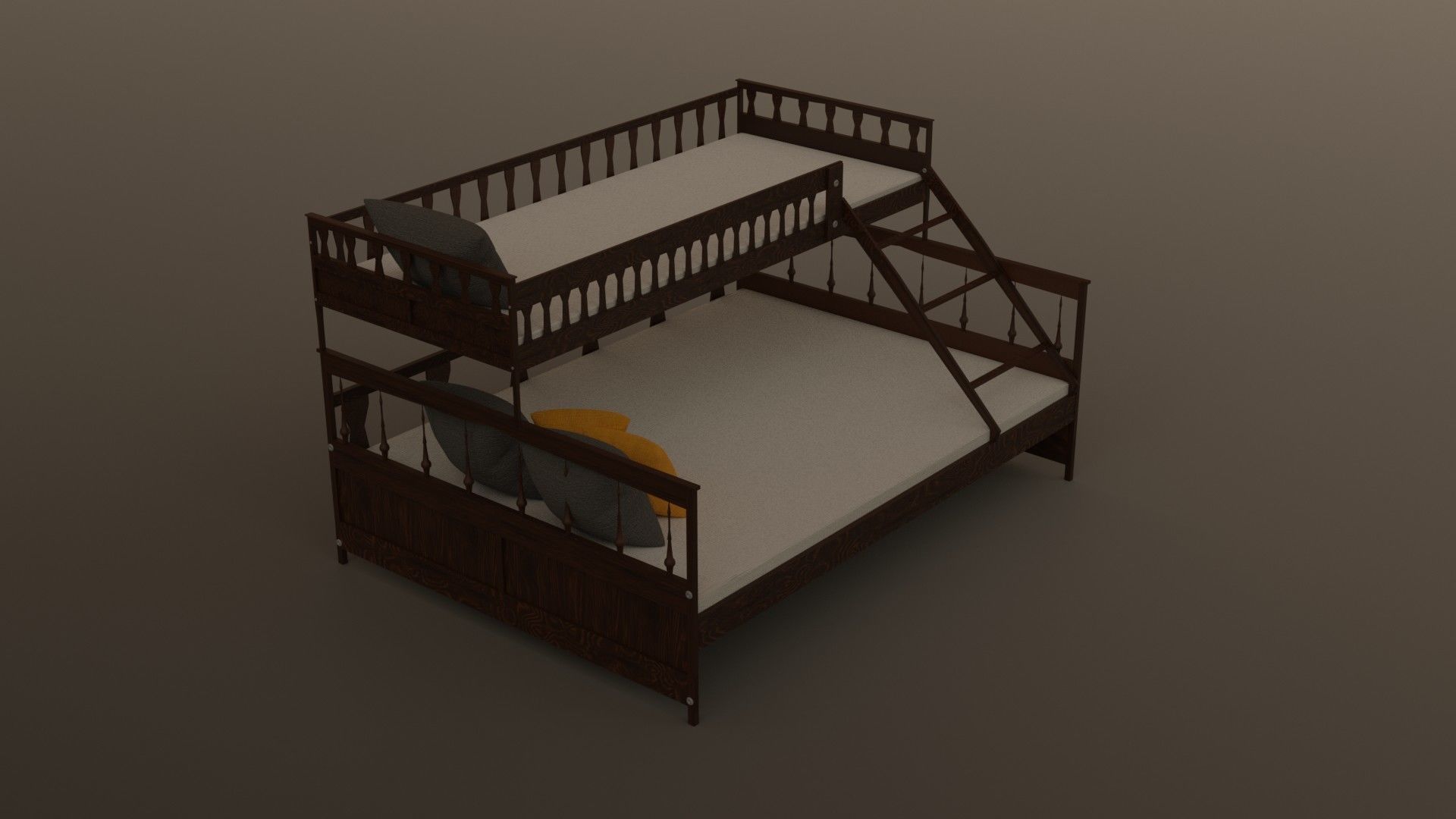 3d model of a double bed 3D model_2