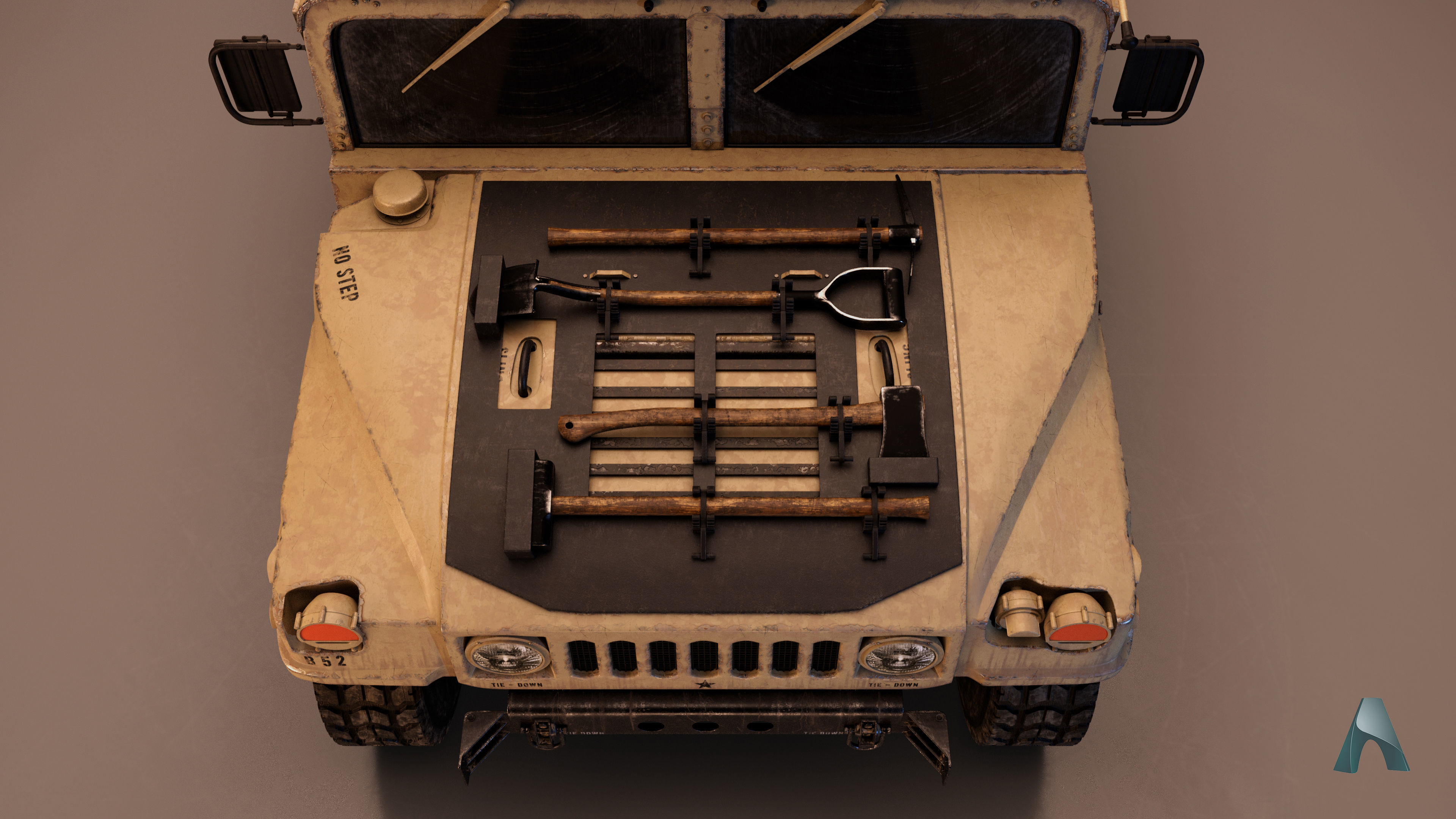 Humvee - Highpoly 3D model_15