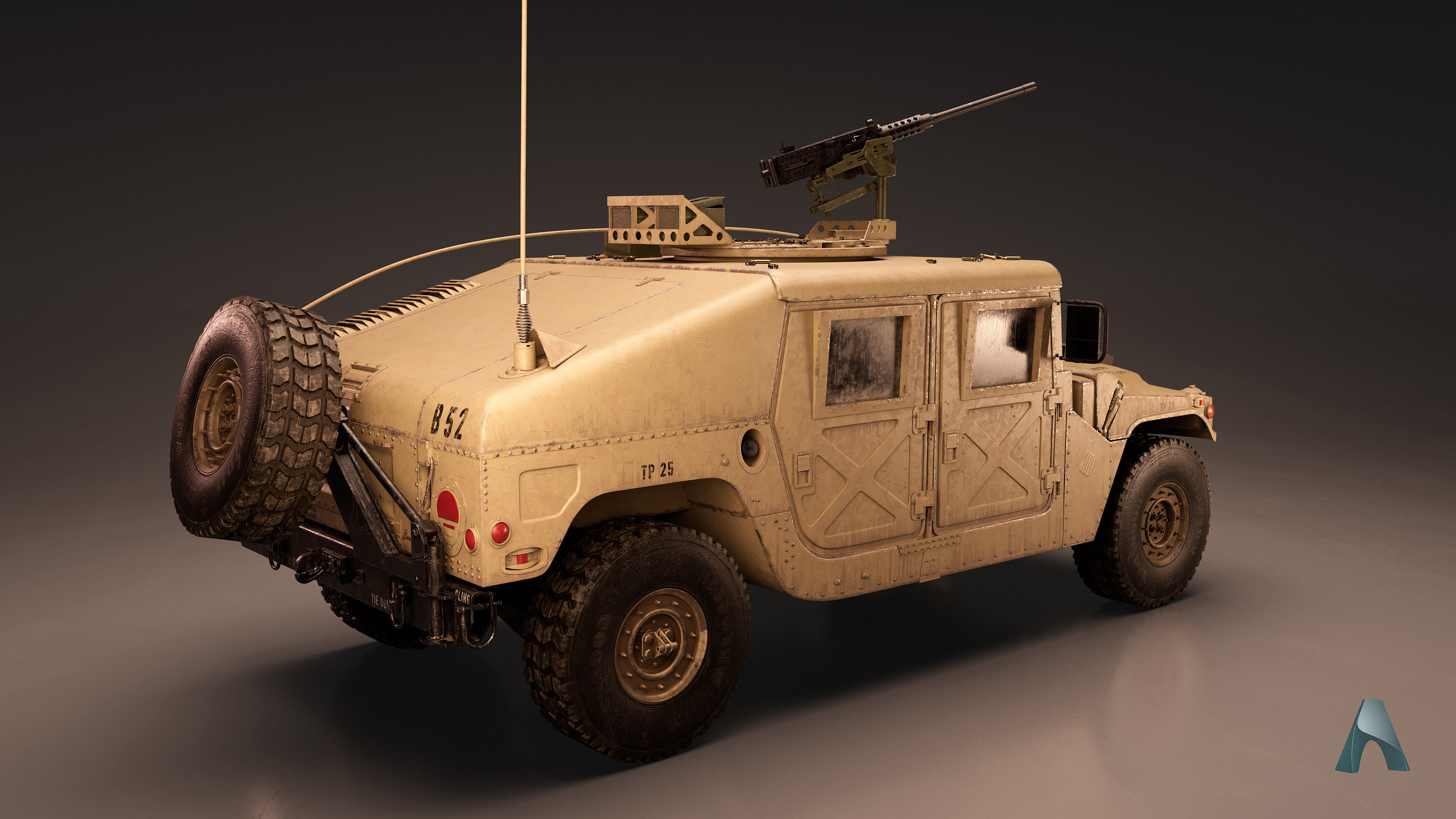 Humvee - Highpoly 3D model_8