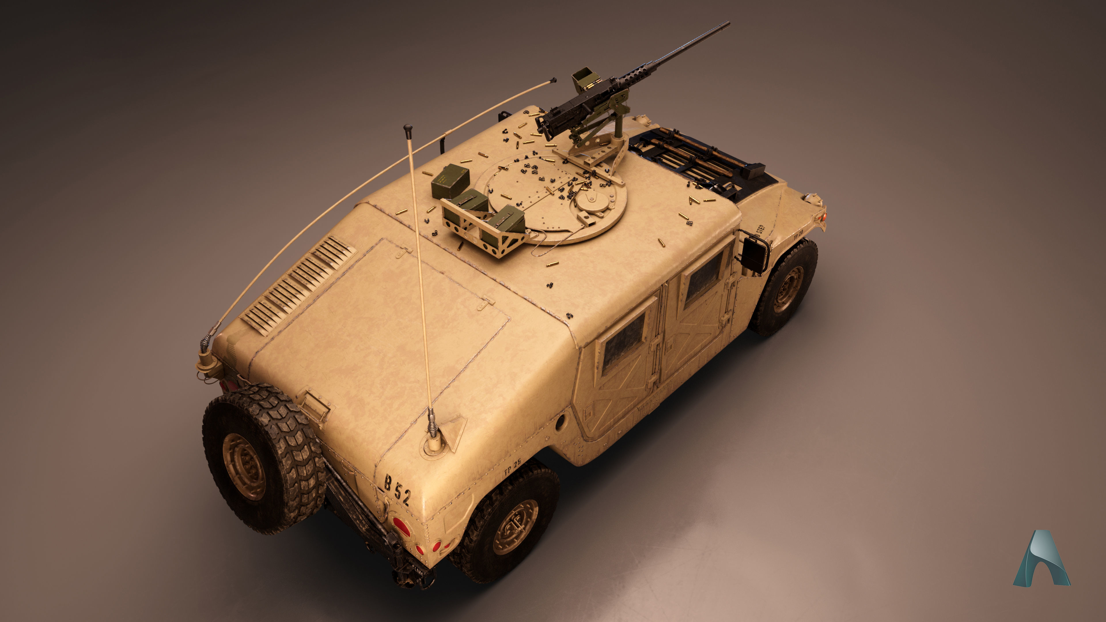 Humvee - Highpoly 3D model_4