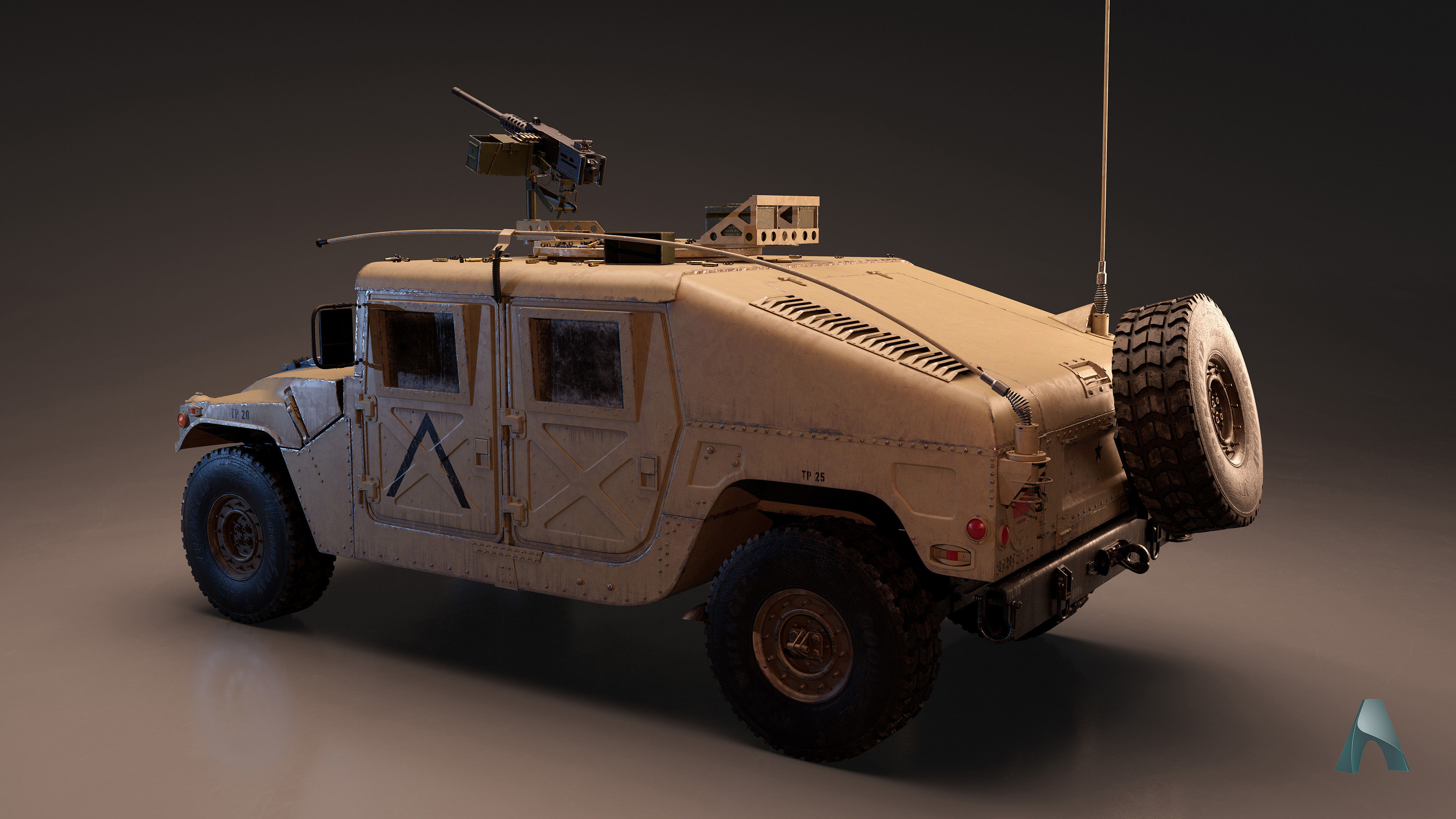 Humvee - Highpoly 3D model_7