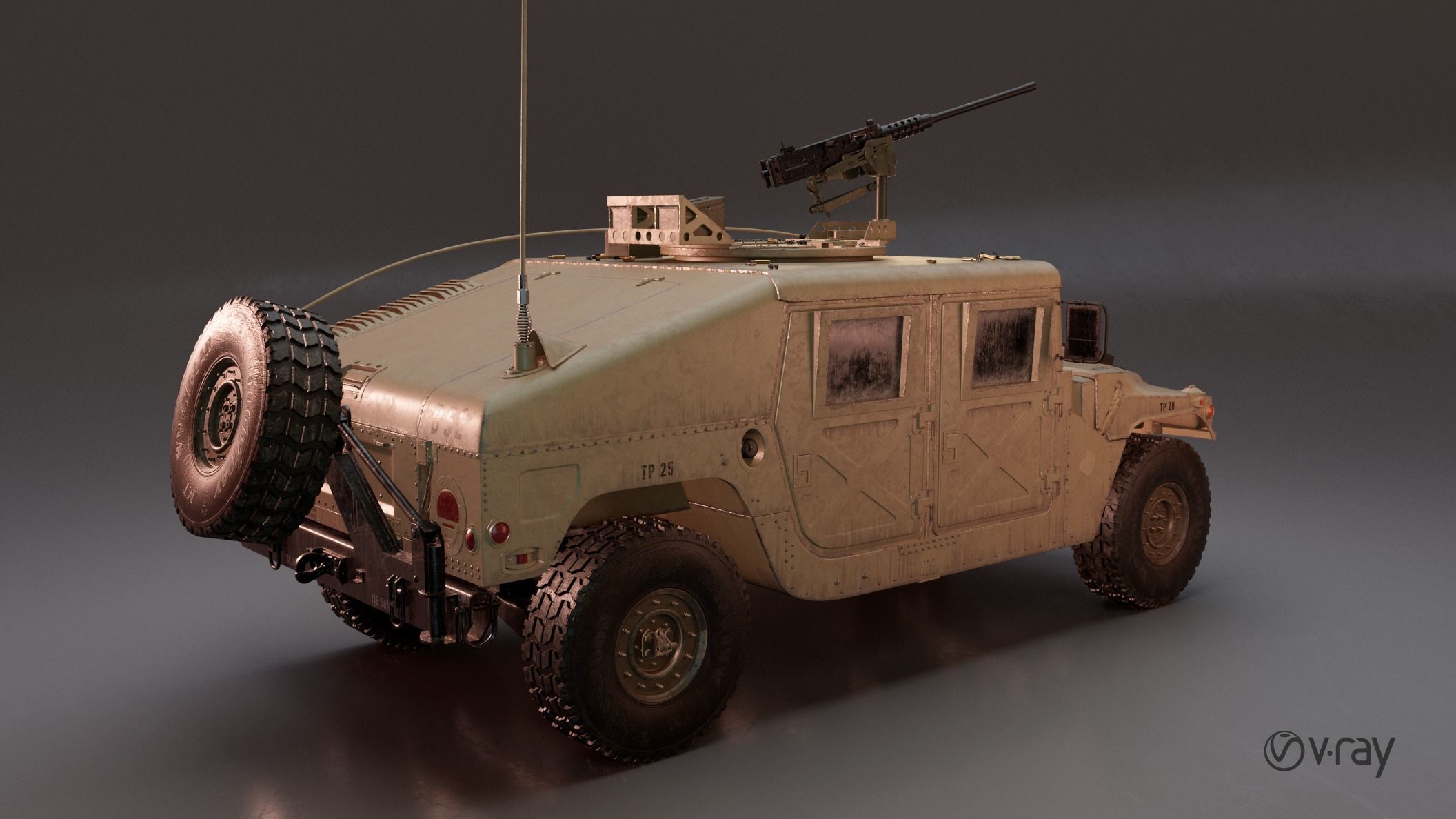 Humvee - Highpoly 3D model_19