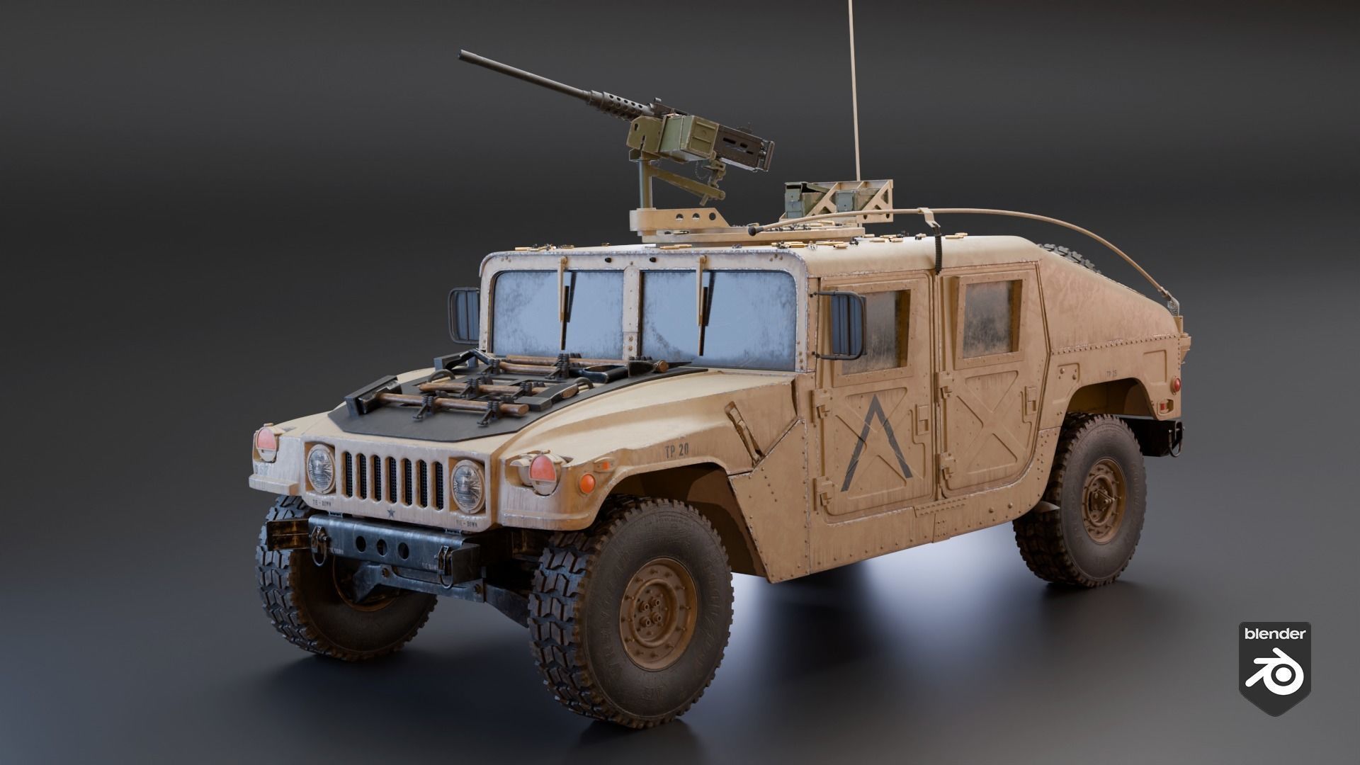 Humvee - Highpoly 3D model_16