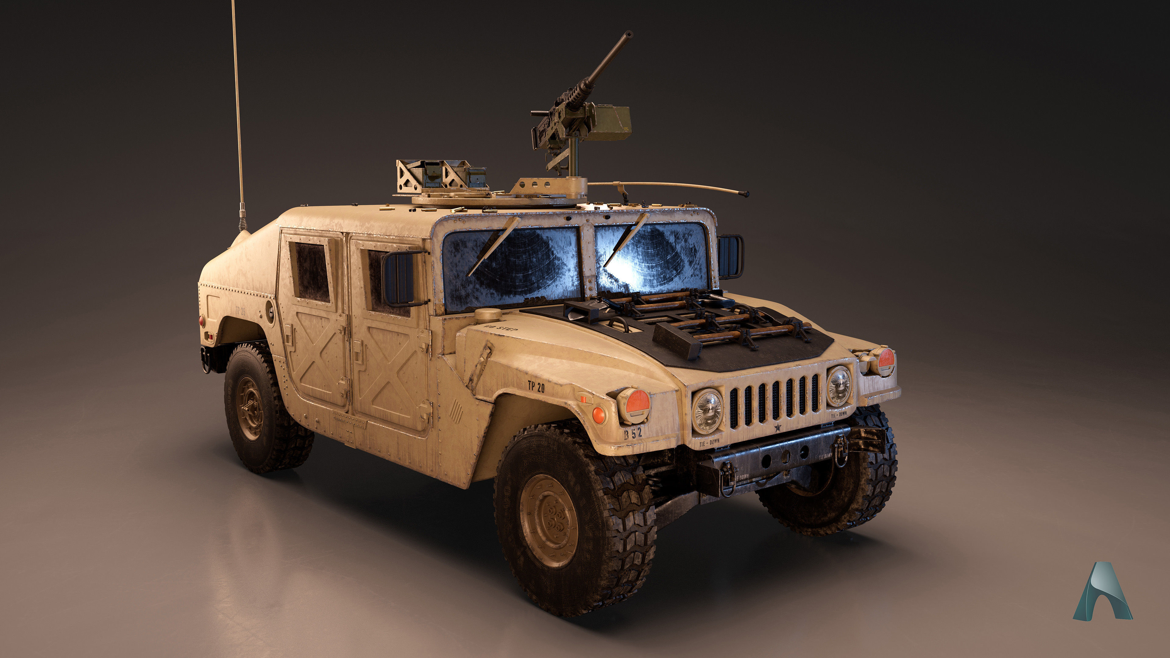 Humvee - Highpoly 3D model_9