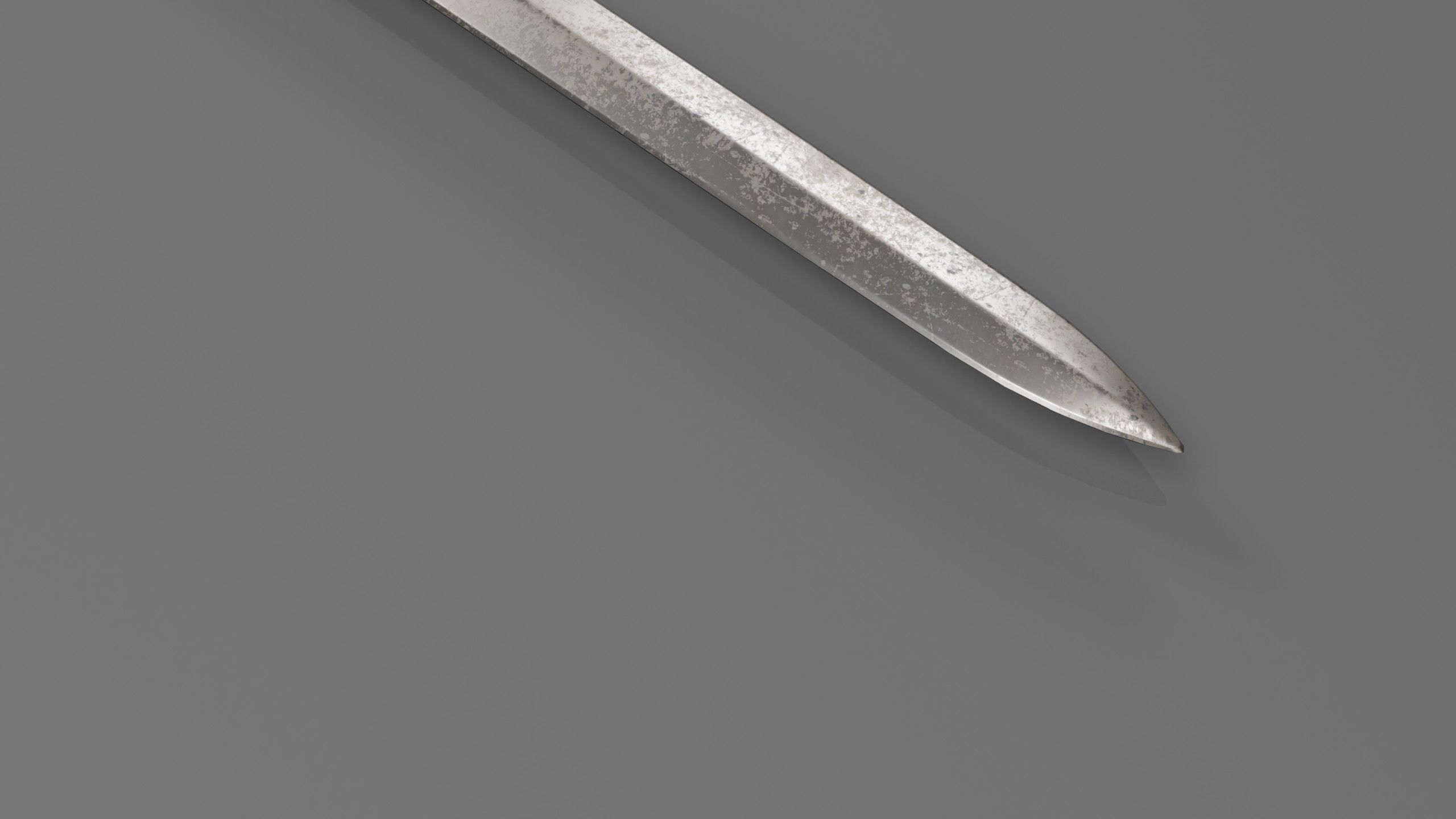lowpoly HQ medieval sword  Low-poly 3D model_6