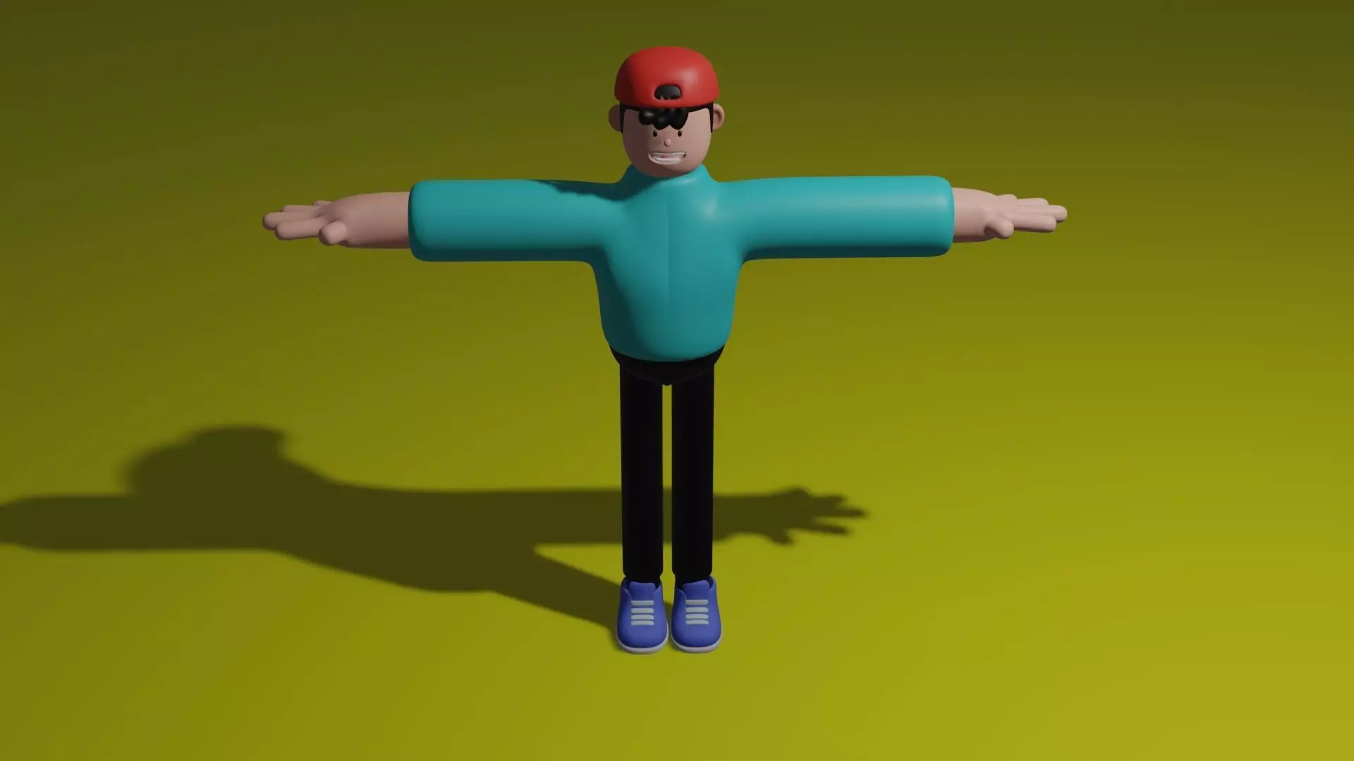 Low poly Model character cartoon 3D model_0