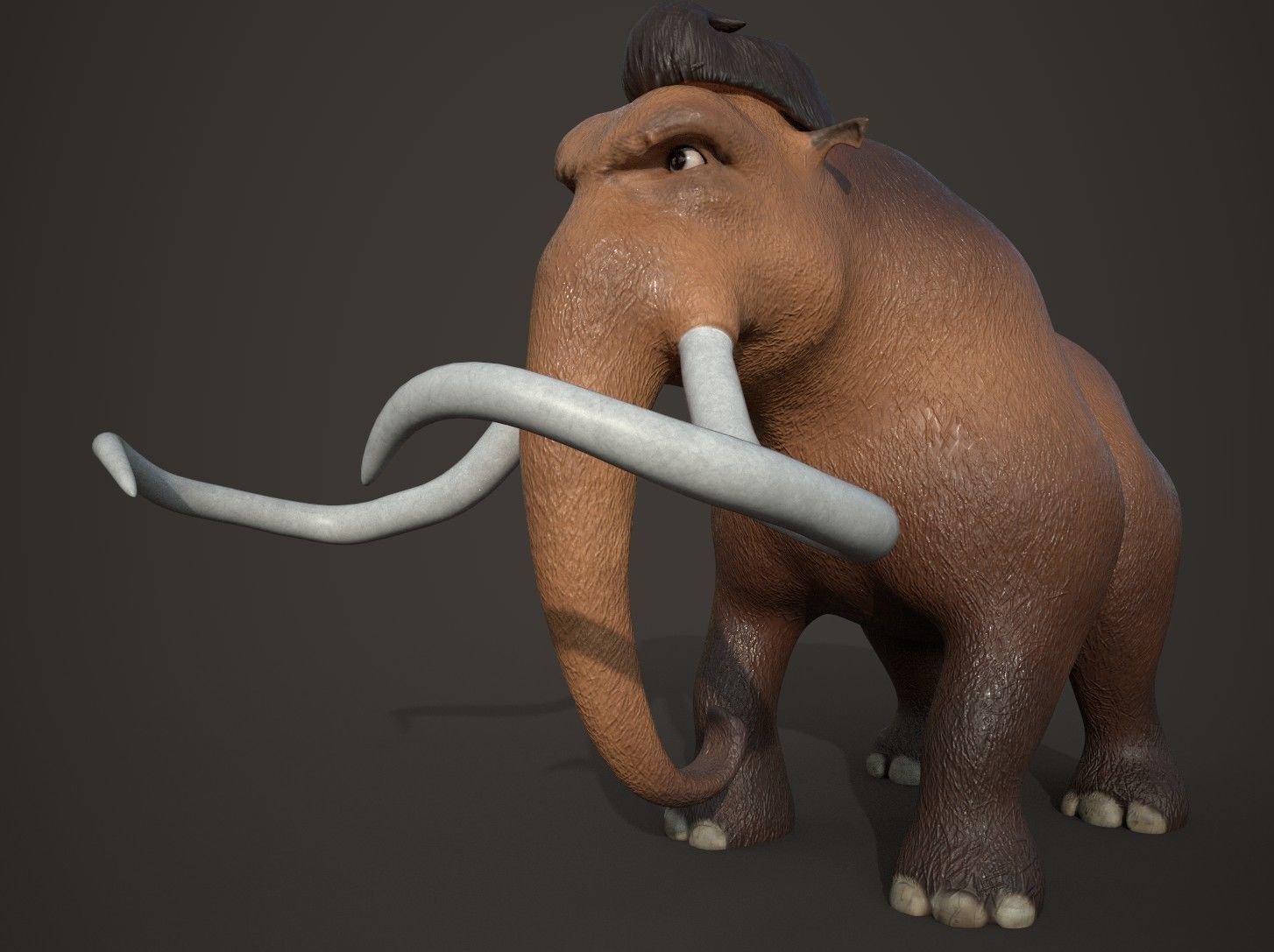 Cartoon Mammoth Character 3D model_7