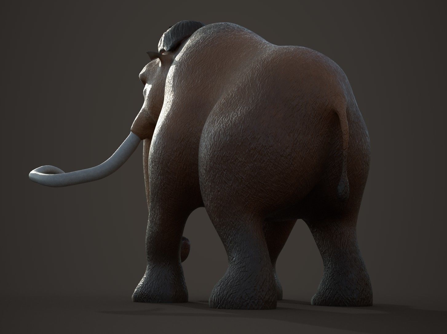 Cartoon Mammoth Character 3D model_4